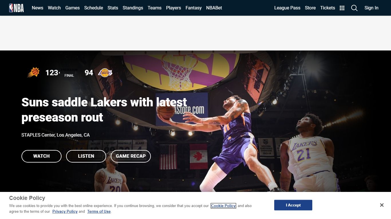 Phoenix Suns vs Los Angeles Lakers Oct 10, 2021 Game Summary | NBA.com