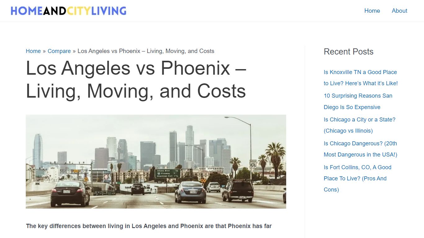 Los Angeles vs Phoenix – Living, Moving, and Costs