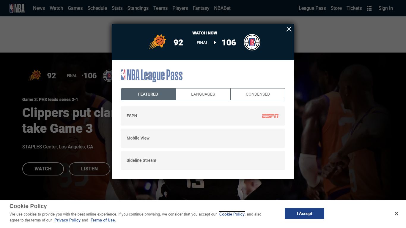 Phoenix Suns vs LA Clippers Jun 24, 2021 Game - Scores, Stats ...